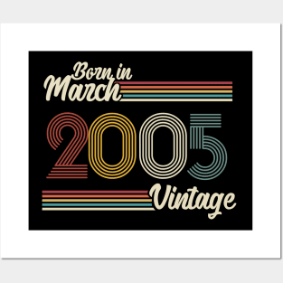 Vintage Born in March 2005 Posters and Art